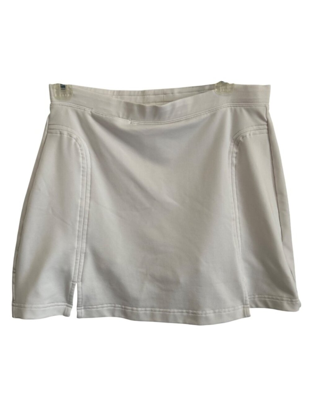Adidas White ClimaCool Athletic Skort M With Built-In Shorts Polyester Spandex